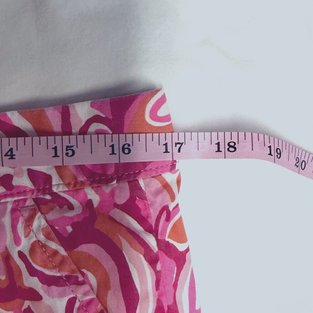 Lilly Pulitzer Buttercup Shorts 8 Mango Salsa‎ Scallop Hem Cotton EUC - Picture 2 of 9